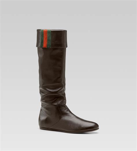 gucci flat boots sale|thigh high Gucci boots.